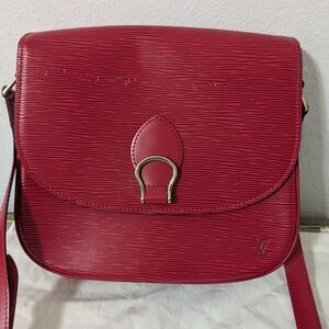 Louis Vuitton Red Crossbody Bag Epi Leather Messenger Shoulder Bag